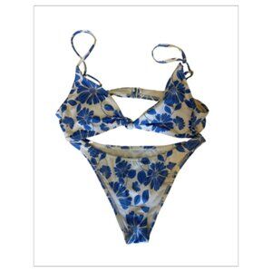 NWOT Floral GAP Bikini Swimwear Set Size L (BB0409)
